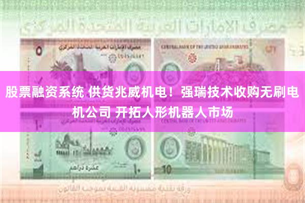 股票融资系统 供货兆威机电！强瑞技术收购无刷电机公司 开拓人形机器人市场